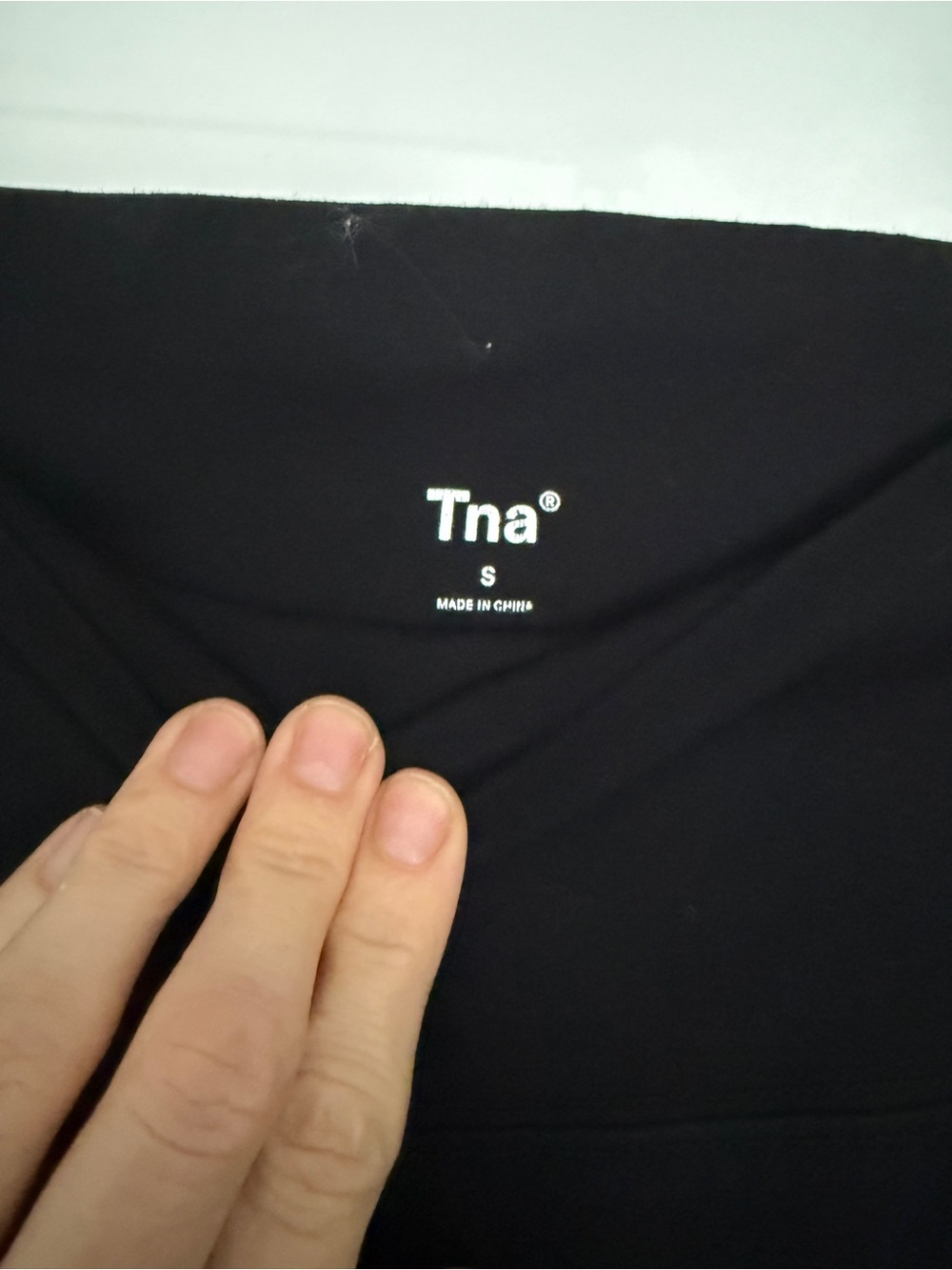 TNA Black leggings with rouching on sides - Picture 3 of 3
